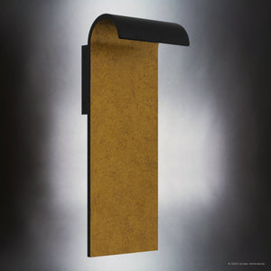 Urban Ambiance - Wall Sconce - UQL1980 Contemporary Outdoor Wall Sconce, 16''H x 6''W x 4.75''D, Matte Black Finish, Mayville Collection - 