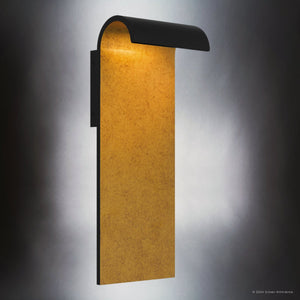 Urban Ambiance - Wall Sconce - UQL1980 Contemporary Outdoor Wall Sconce, 16''H x 6''W x 4.75''D, Matte Black Finish, Mayville Collection - 
