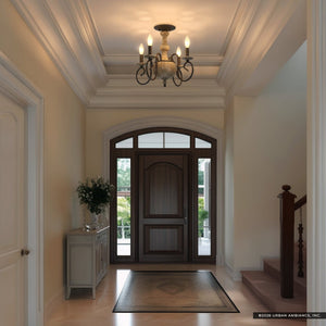 Urban Ambiance - Ceiling Light - UQL2151 French Rustic Semi - Flush Ceiling Light, 15.5