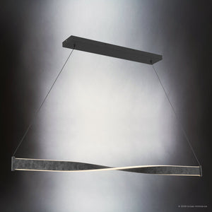 Urban Ambiance - Chandelier - UQL22000 Modern Indoor Chandelier, 2.75''H x 50''W x 4.25''Dep, Old Black Finish Finish, Kesterton Collection - 