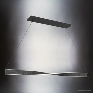 Urban Ambiance - Chandelier - UQL22000 Modern Indoor Chandelier, 2.75''H x 50''W x 4.25''Dep, Old Black Finish Finish, Kesterton Collection - 