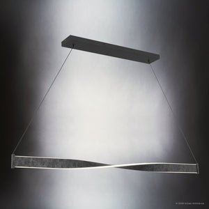 Urban Ambiance - Chandelier - UQL22000 Modern Indoor Chandelier, 2.75''H x 50''W x 4.25''Dep, Old Black Finish Finish, Kesterton Collection - 