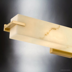 Urban Ambiance - Bath Light - UQL22040 Modern Indoor Bath Light, 4.5''H x 24''W x 4.38''Dep, Brushed Gold Finish, Xenton Collection - 