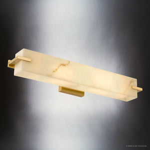 Urban Ambiance - Bath Light - UQL22040 Modern Indoor Bath Light, 4.5''H x 24''W x 4.38''Dep, Brushed Gold Finish, Xenton Collection - 
