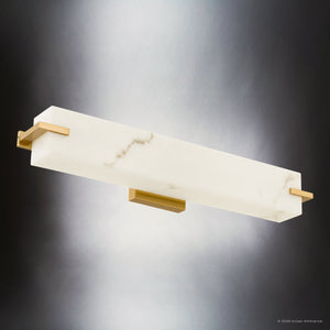 Urban Ambiance - Bath Light - UQL22040 Modern Indoor Bath Light, 4.5''H x 24''W x 4.38''Dep, Brushed Gold Finish, Xenton Collection - 