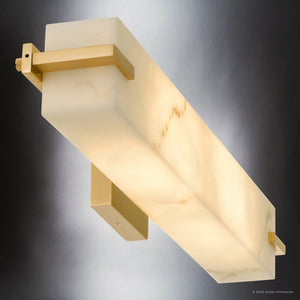 Urban Ambiance - Bath Light - UQL22040 Modern Indoor Bath Light, 4.5''H x 24''W x 4.38''Dep, Brushed Gold Finish, Xenton Collection - 