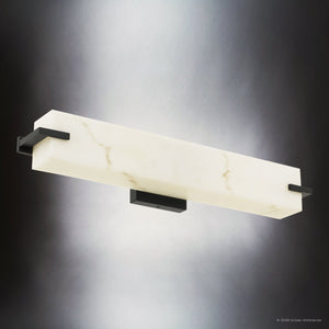 Urban Ambiance - Bath Light - UQL22041 Modern Indoor Bath Light, 4.5''H x 24''W x 4.38''Dep, Matte Black Finish, Xenton Collection - 