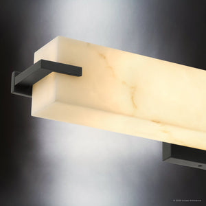 Urban Ambiance - Bath Light - UQL22041 Modern Indoor Bath Light, 4.5''H x 24''W x 4.38''Dep, Matte Black Finish, Xenton Collection - 