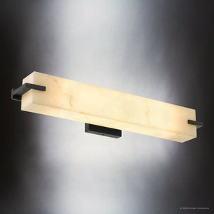 Urban Ambiance - Bath Light - UQL22041 Modern Indoor Bath Light, 4.5''H x 24''W x 4.38''Dep, Matte Black Finish, Xenton Collection - 