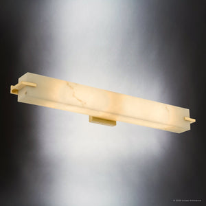Urban Ambiance - Bath Light - UQL22042 Modern Indoor Bath Light, 4.5''H x 32''W x 4.38''Dep, Brushed Gold Finish, Xenton Collection - 