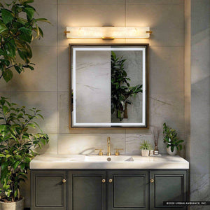Urban Ambiance - Bath Light - UQL22042 Modern Indoor Bath Light, 4.5''H x 32''W x 4.38''Dep, Brushed Gold Finish, Xenton Collection - 