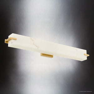 Urban Ambiance - Bath Light - UQL22042 Modern Indoor Bath Light, 4.5''H x 32''W x 4.38''Dep, Brushed Gold Finish, Xenton Collection - 