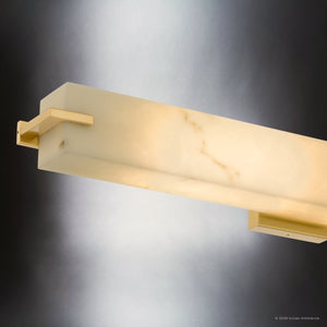 Urban Ambiance - Bath Light - UQL22042 Modern Indoor Bath Light, 4.5''H x 32''W x 4.38''Dep, Brushed Gold Finish, Xenton Collection - 