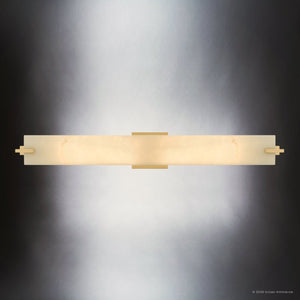 Urban Ambiance - Bath Light - UQL22042 Modern Indoor Bath Light, 4.5''H x 32''W x 4.38''Dep, Brushed Gold Finish, Xenton Collection - 