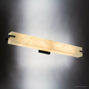 Urban Ambiance - Bath Light - UQL22043 Modern Indoor Bath Light, 4.5''H x 32''W x 4.38''Dep, Matte Black Finish, Xenton Collection - 