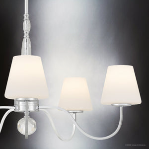 Urban Ambiance - Chandelier - UQL22060 Transitional Indoor Chandelier, 19.75''H x 35''W x 35''Dep, Polished Chrome Finish, Yarwell Collection - 