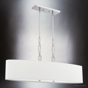 Urban Ambiance - Chandelier - UQL22061 Transitional Indoor Chandelier, 22''H x 42''W x 11''Dep, Polished Chrome Finish, Yarwell Collection - 