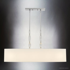 Urban Ambiance - Chandelier - UQL22061 Transitional Indoor Chandelier, 22''H x 42''W x 11''Dep, Polished Chrome Finish, Yarwell Collection - 