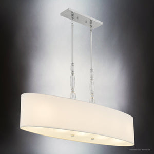 Urban Ambiance - Chandelier - UQL22061 Transitional Indoor Chandelier, 22''H x 42''W x 11''Dep, Polished Chrome Finish, Yarwell Collection - 