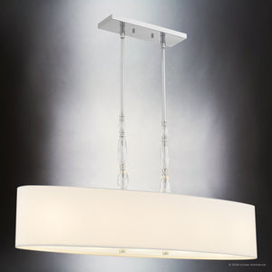 Urban Ambiance - Chandelier - UQL22061 Transitional Indoor Chandelier, 22''H x 42''W x 11''Dep, Polished Chrome Finish, Yarwell Collection - 
