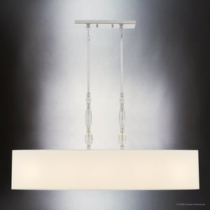 Urban Ambiance - Chandelier - UQL22061 Transitional Indoor Chandelier, 22''H x 42''W x 11''Dep, Polished Chrome Finish, Yarwell Collection - 