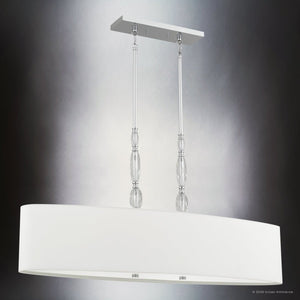 Urban Ambiance - Chandelier - UQL22061 Transitional Indoor Chandelier, 22''H x 42''W x 11''Dep, Polished Chrome Finish, Yarwell Collection - 