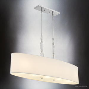 Urban Ambiance - Chandelier - UQL22061 Transitional Indoor Chandelier, 22''H x 42''W x 11''Dep, Polished Chrome Finish, Yarwell Collection - 