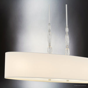 Urban Ambiance - Chandelier - UQL22061 Transitional Indoor Chandelier, 22''H x 42''W x 11''Dep, Polished Chrome Finish, Yarwell Collection - 