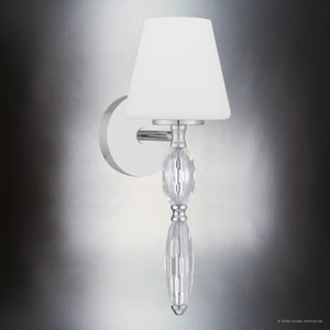 Urban Ambiance - Wall Sconce - UQL22062 Transitional Indoor Wall Sconce, 16.5''H x 6''W x 7.75''Dep, Polished Chrome Finish, Yarwell Collection - 