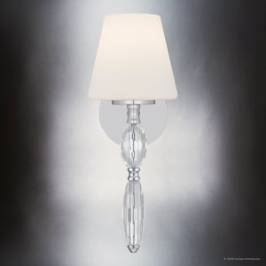 Urban Ambiance - Wall Sconce - UQL22062 Transitional Indoor Wall Sconce, 16.5''H x 6''W x 7.75''Dep, Polished Chrome Finish, Yarwell Collection - 