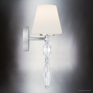 Urban Ambiance - Wall Sconce - UQL22062 Transitional Indoor Wall Sconce, 16.5''H x 6''W x 7.75''Dep, Polished Chrome Finish, Yarwell Collection - 