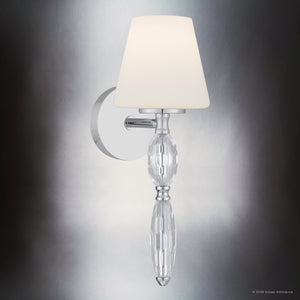 Urban Ambiance - Wall Sconce - UQL22062 Transitional Indoor Wall Sconce, 16.5''H x 6''W x 7.75''Dep, Polished Chrome Finish, Yarwell Collection - 