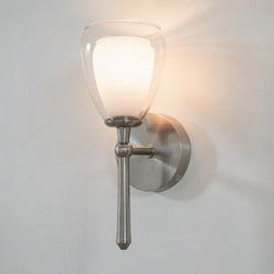 Urban Ambiance - Wall Sconce - UQL22081 Minimalist Indoor Wall Sconce, 14.5''H x 5.5''W x 6.5''Dep, Brushed Nickel Finish, Norbridge Collection - 