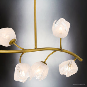 Urban Ambiance - Chandelier - UQL22091 Natural Indoor Chandelier, 16.5''H x 48.5''W x 16.25''Dep, Vintage Brass Finish, Alderwick Collection - 