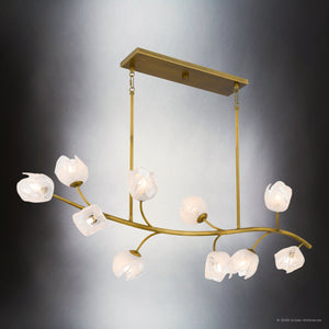 Urban Ambiance - Chandelier - UQL22091 Natural Indoor Chandelier, 16.5''H x 48.5''W x 16.25''Dep, Vintage Brass Finish, Alderwick Collection - 