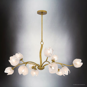 Urban Ambiance - Chandelier - UQL22093 Natural Indoor Chandelier, 17.75''H x 40''W x 40''Dep, Vintage Brass Finish, Alderwick Collection - 