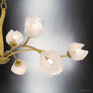 Urban Ambiance - Chandelier - UQL22093 Natural Indoor Chandelier, 17.75''H x 40''W x 40''Dep, Vintage Brass Finish, Alderwick Collection - 