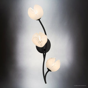 Urban Ambiance - Wall Sconce - UQL22094 Natural Indoor Wall Sconce, 24.25''H x 8''W x 7.5''Dep, Matte Black Finish, Alderwick Collection - 