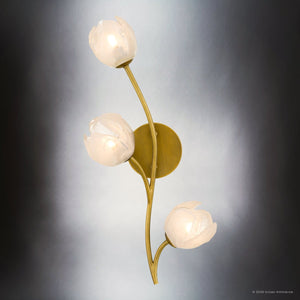 Urban Ambiance - Wall Sconce - UQL22095 Natural Indoor Wall Sconce, 24.25''H x 8''W x 7.5''Dep, Vintage Brass Finish, Alderwick Collection - 