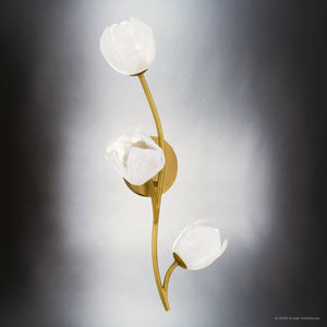 Urban Ambiance - Wall Sconce - UQL22095 Natural Indoor Wall Sconce, 24.25''H x 8''W x 7.5''Dep, Vintage Brass Finish, Alderwick Collection - 