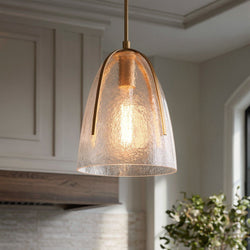 Urban Ambiance - Pendant - UQL22100 Modern Indoor Pendant, 13''H x 10''W x 10''Dep, Bronze Gold Finish, Flinton Collection - 