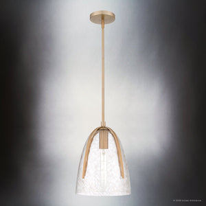 Urban Ambiance - Pendant - UQL22100 Modern Indoor Pendant, 13''H x 10''W x 10''Dep, Bronze Gold Finish, Flinton Collection - 
