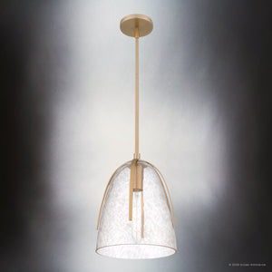 Urban Ambiance - Pendant - UQL22100 Modern Indoor Pendant, 13''H x 10''W x 10''Dep, Bronze Gold Finish, Flinton Collection - 