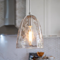 Urban Ambiance - Pendant - UQL22101 Modern Indoor Pendant, 13''H x 10''W x 10''Dep, Brushed Nickel Finish, Flinton Collection - 