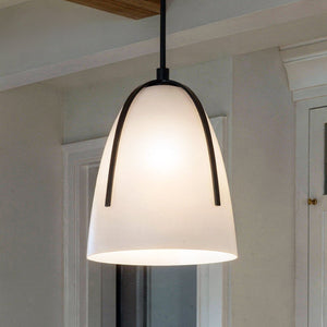 Urban Ambiance - Pendant - UQL22102 Modern Indoor Pendant, 13''H x 10''W x 10''Dep, Matte Black Finish, Flinton Collection - 