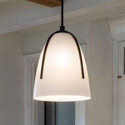 Urban Ambiance - Pendant - UQL22102 Modern Indoor Pendant, 13''H x 10''W x 10''Dep, Matte Black Finish, Flinton Collection - 