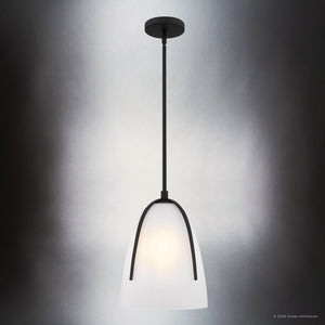 Urban Ambiance - Pendant - UQL22102 Modern Indoor Pendant, 13''H x 10''W x 10''Dep, Matte Black Finish, Flinton Collection - 