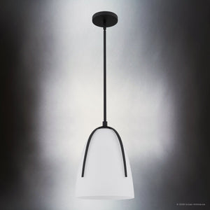 Urban Ambiance - Pendant - UQL22102 Modern Indoor Pendant, 13''H x 10''W x 10''Dep, Matte Black Finish, Flinton Collection - 
