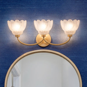 Urban Ambiance - Bath Light - UQL22128 Art Deco Indoor Bath Light, 8.5''H x 23''W x 7.25''Dep, Brushed Gold Finish, Larkham Collection - 