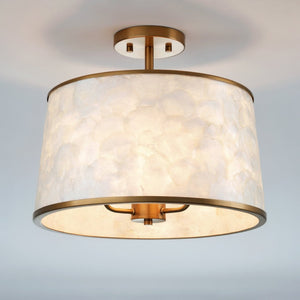 Urban Ambiance - Ceiling Light - UQL22140 Transitional Indoor Ceiling Light, 14''H x 16''W x 16''Dep, Brushed Gold Finish, Evershaw Collection - 